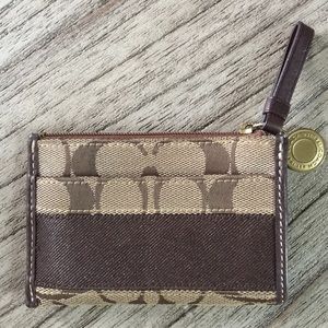 Coach Card Case/ ID Keychain